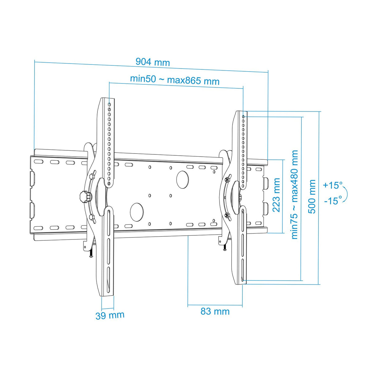 EAN 8433281006713 - TooQ LP4970T-B soporte para TV 177,8 cm (70") imagen 7