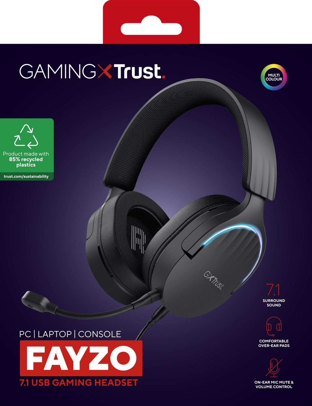 Auriculares Gaming Con Micrófono Trust Gaming Gxt 490 Fayzo Usb 2.0