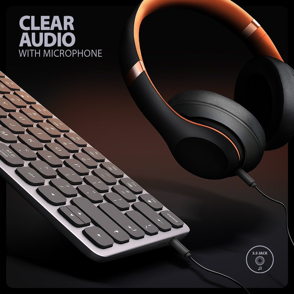 Teclado Ingles Axagon Hmc-Kb-Us Usb-C 5gbps Con Hub, Microsd/Sd, 3x Usb-A, Hdmi 4k/60hz, Pd 100w, Audio, Ee.Uu.