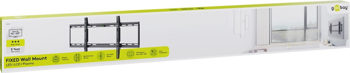 Soporte Tv/Mon Goobay Pared Negro Basic Xl 43-100 /Max Lo