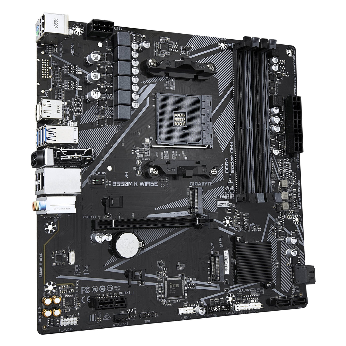 Gigabyte B550m K Wf6e Am4 4xddr4 Matx Hdmi Dp Usb Mb