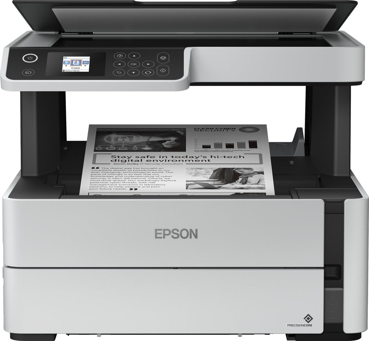 Impresora Epson Ecotank Mono Tinta M2170, 3 En 1, A4, 39 Ppm, Usb, Ethernet, Wi-Fi (Directo), Duplex, Lcd