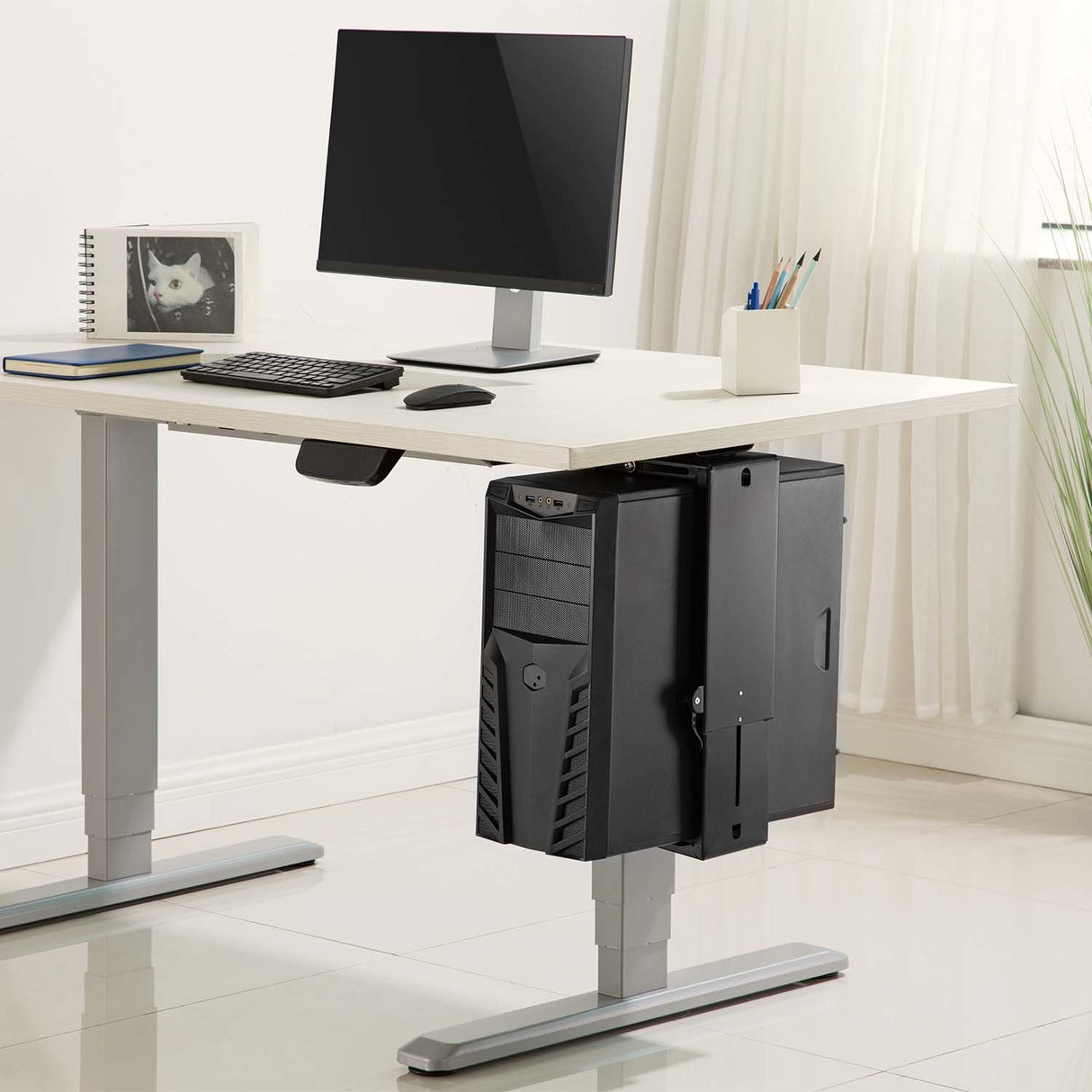 EAN 8436574709292 - AISENS MPC03-201 soporte de CPU Soporte para instalación de CPU bajo mesa Negro imagen 5