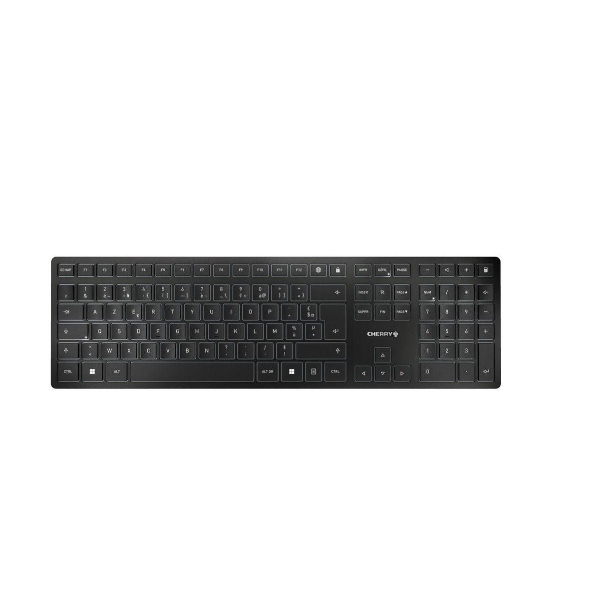 Cherry Tas Kw 9100 Slim Wireless Fr Diseño Negro Plata