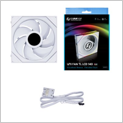 Lian Li Uni Fan Tl140 Lcd Wireless Blanco Ventilador De Caja