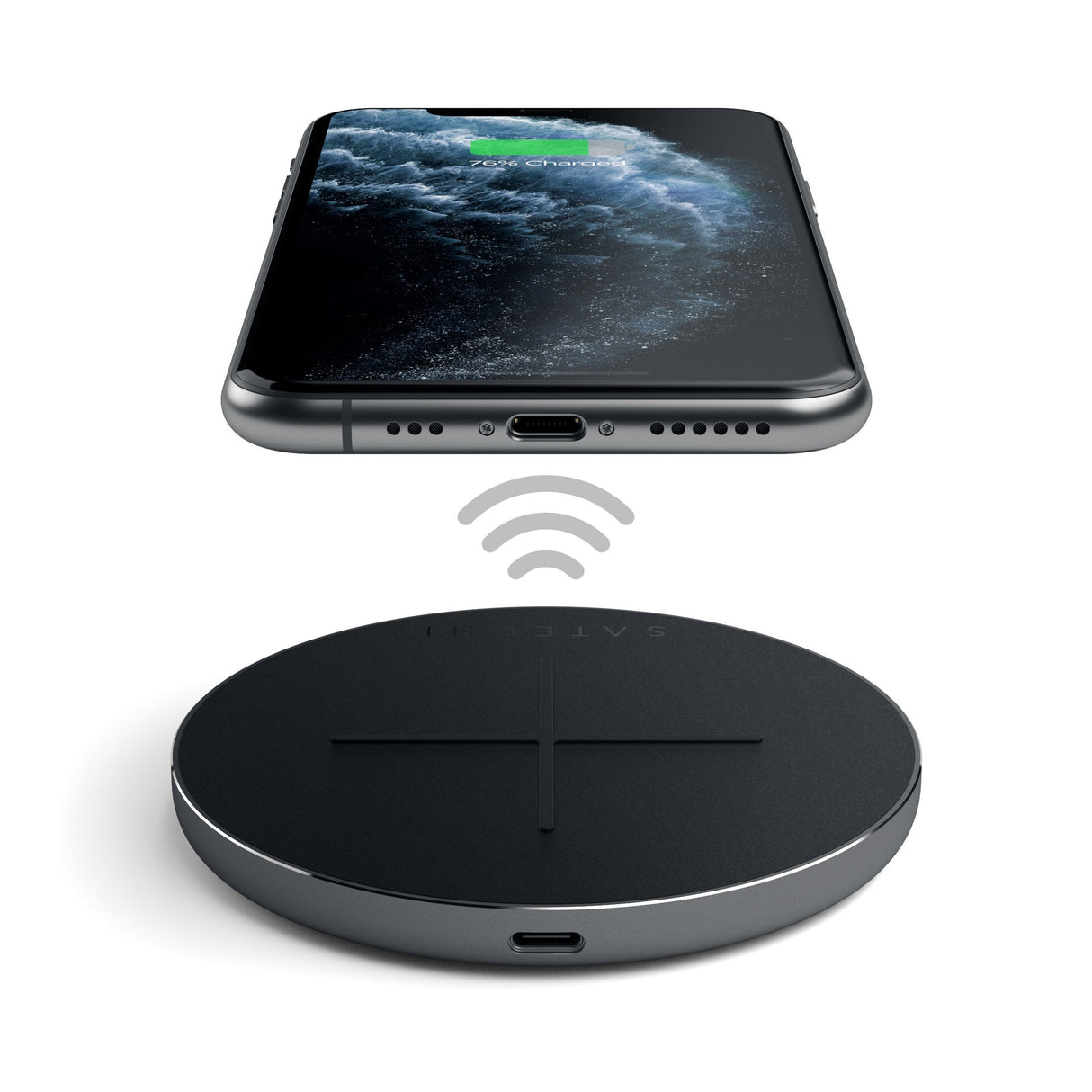EAN 0879961007478 - Satechi ST-IWCBM cargador de dispositivo móvil Smartphone Negro, Gris USB Cargador inalámbrico Carga rápi imagen 5