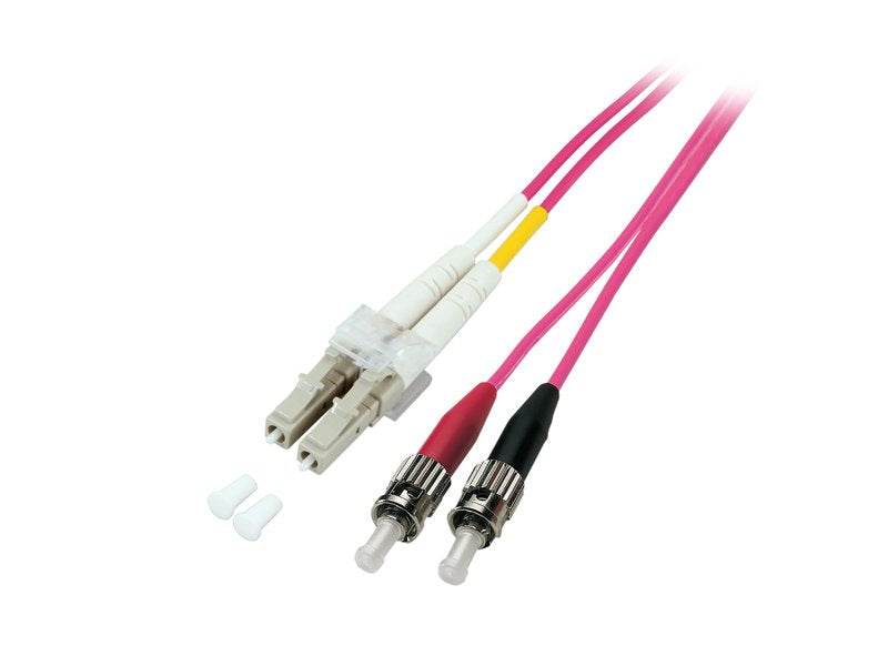 Cable De Red Lwl Duplex Om4 (Multimode, 50 125) Lc St, Lszh, Austauschbare Polarität, 2m, Good Connections®