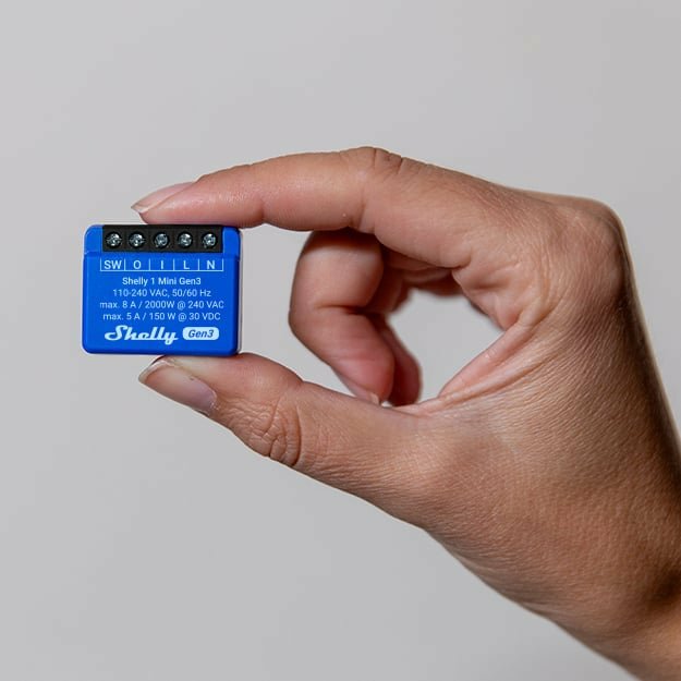 EAN 3800235261576 - Shelly 1 Mini Gen3 Interruptor inteligente 1P Azul imagen 2