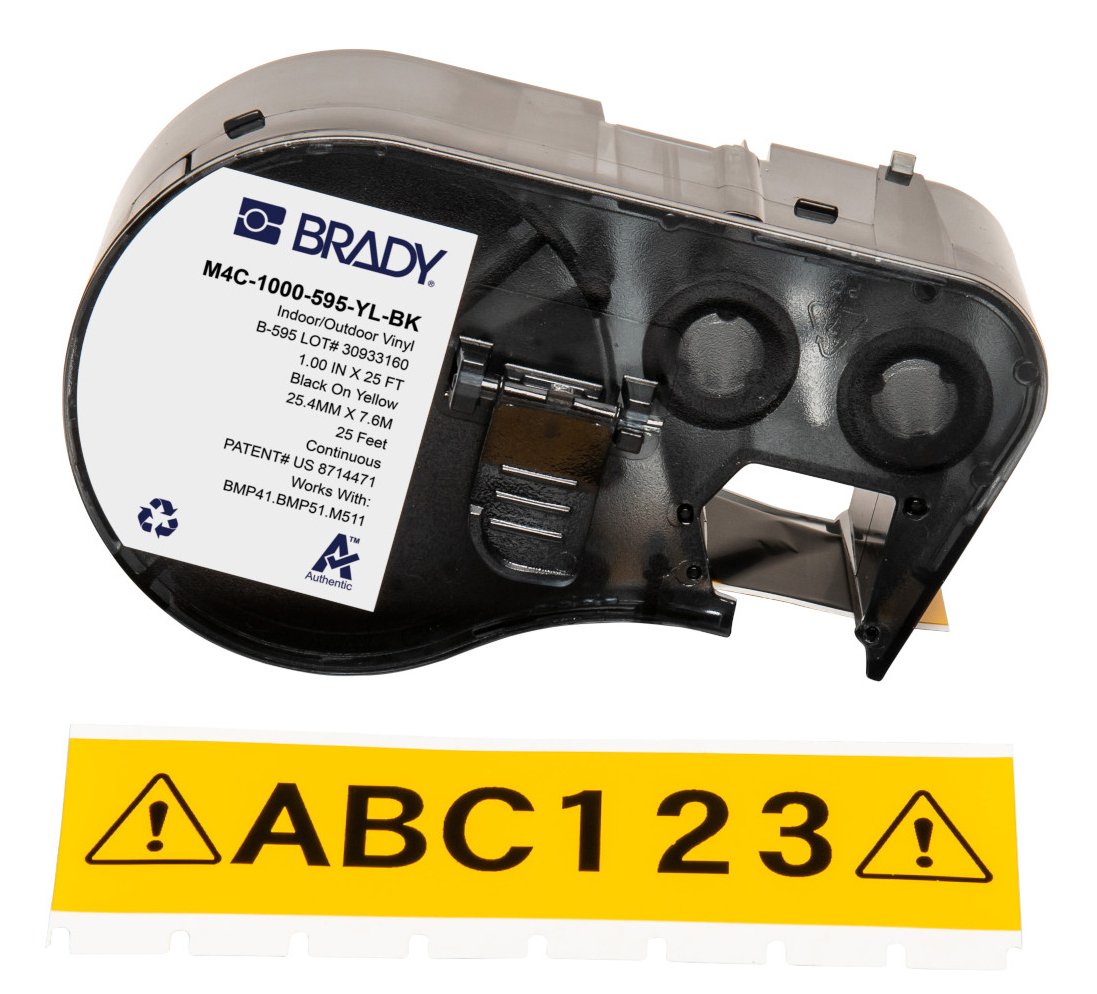 EAN 888434592618 - Brady M4C-1000-595-YL-BK etiqueta de impresora Negro, Amarillo Etiqueta para impresora autoadhesiva imagen 1