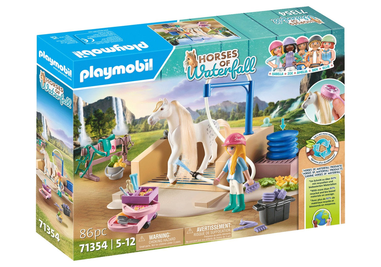Playmobil 71354 Caballos De La Cascada Isabella Y Leona Con Zona De Lavado, Juguete De Construcción 71354