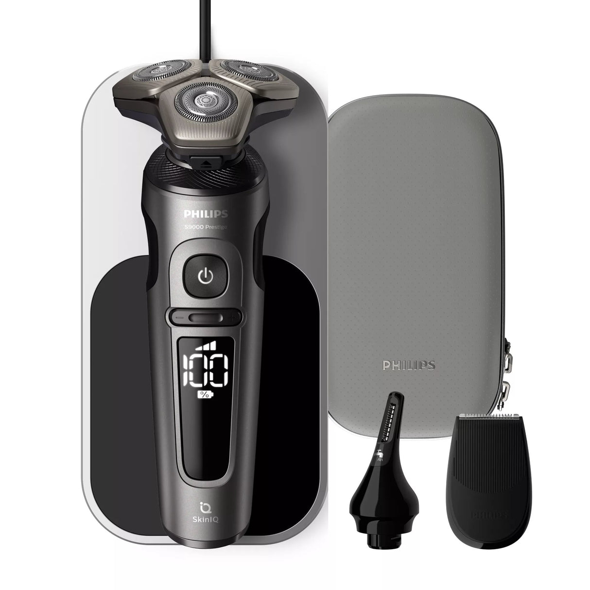 EAN 8720689004343 - Philips SP9872/15 afeitadora Máquina de afeitar de rotación Recortadora Negro, Gris imagen 1
