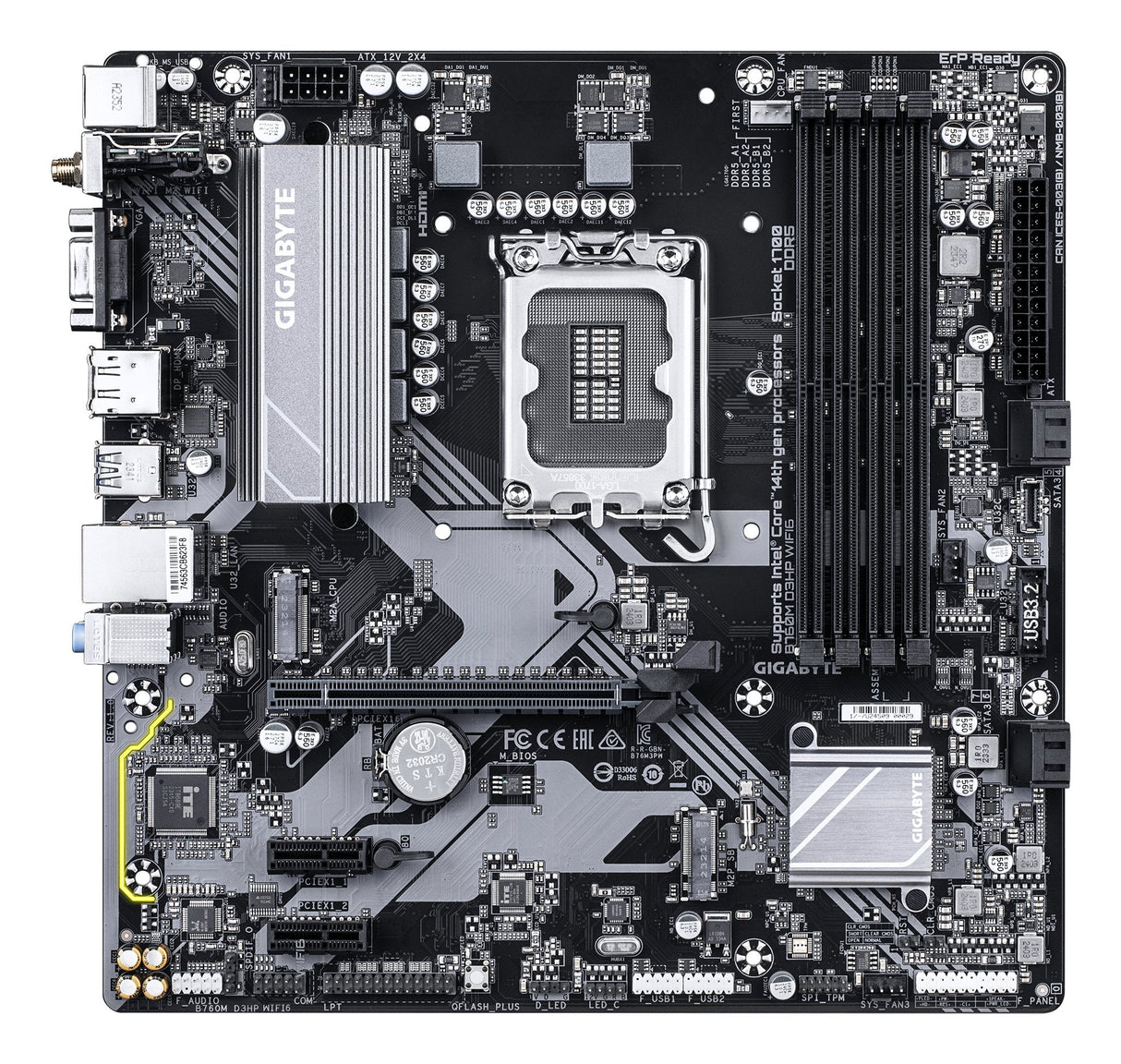 EAN 4719331867638 - GIGABYTE B760M D3HP WIFI6 placa base Intel B760 Express LGA 1700 micro ATX imagen 2