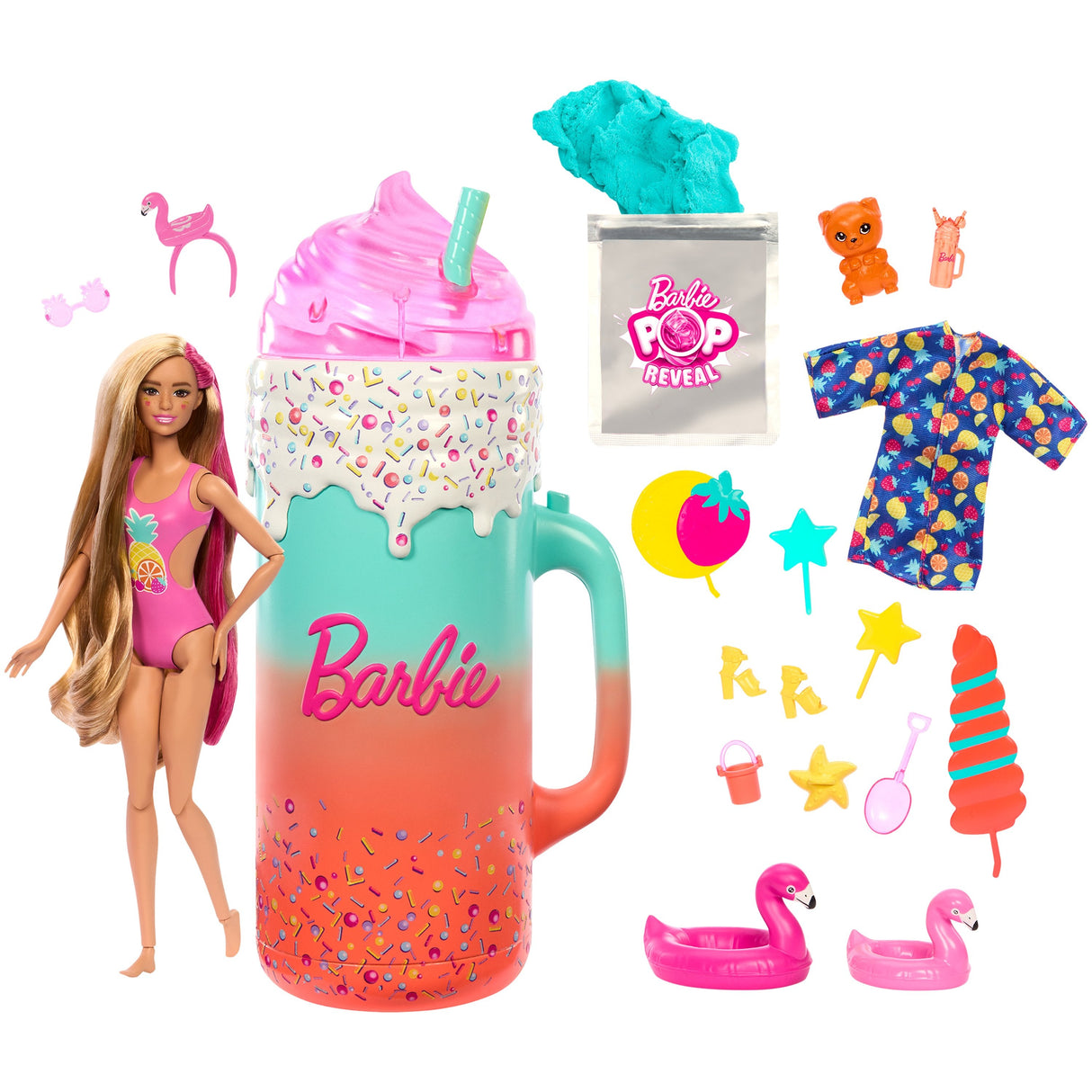 Muñeca Mattel Barbie Pop! Set De Regalo Reveal Fruit Series: Batido Tropical