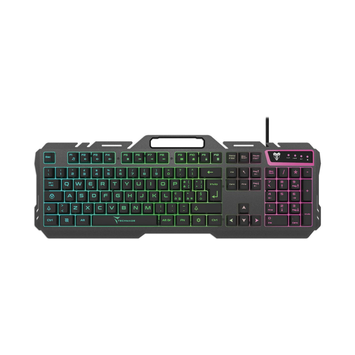 Techmade Tastiera Gaming Meccanica Rgb Black