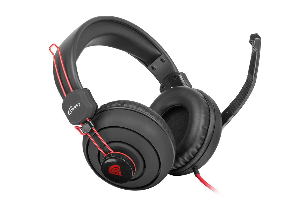 Natec Genesis H70 Auriculares Diadema Negro, Rojo