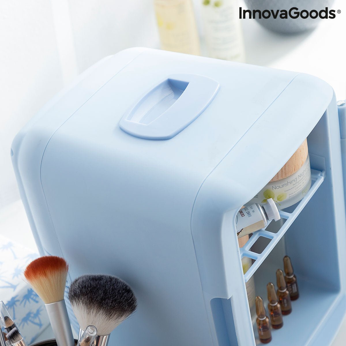 Innovagoods Mini Nevera Para Cosmeticos - 48w - Capacidad 4l - Cable Extraible De 1.75m - Temperatura Regulable -