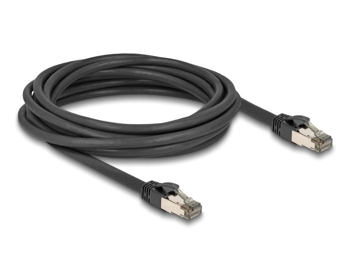Delock 80243 Cable De Red Rj45 Cat.6a U/Ftp Ultraflexible Con Cubierta Metálica Interior, 5 M, Negro