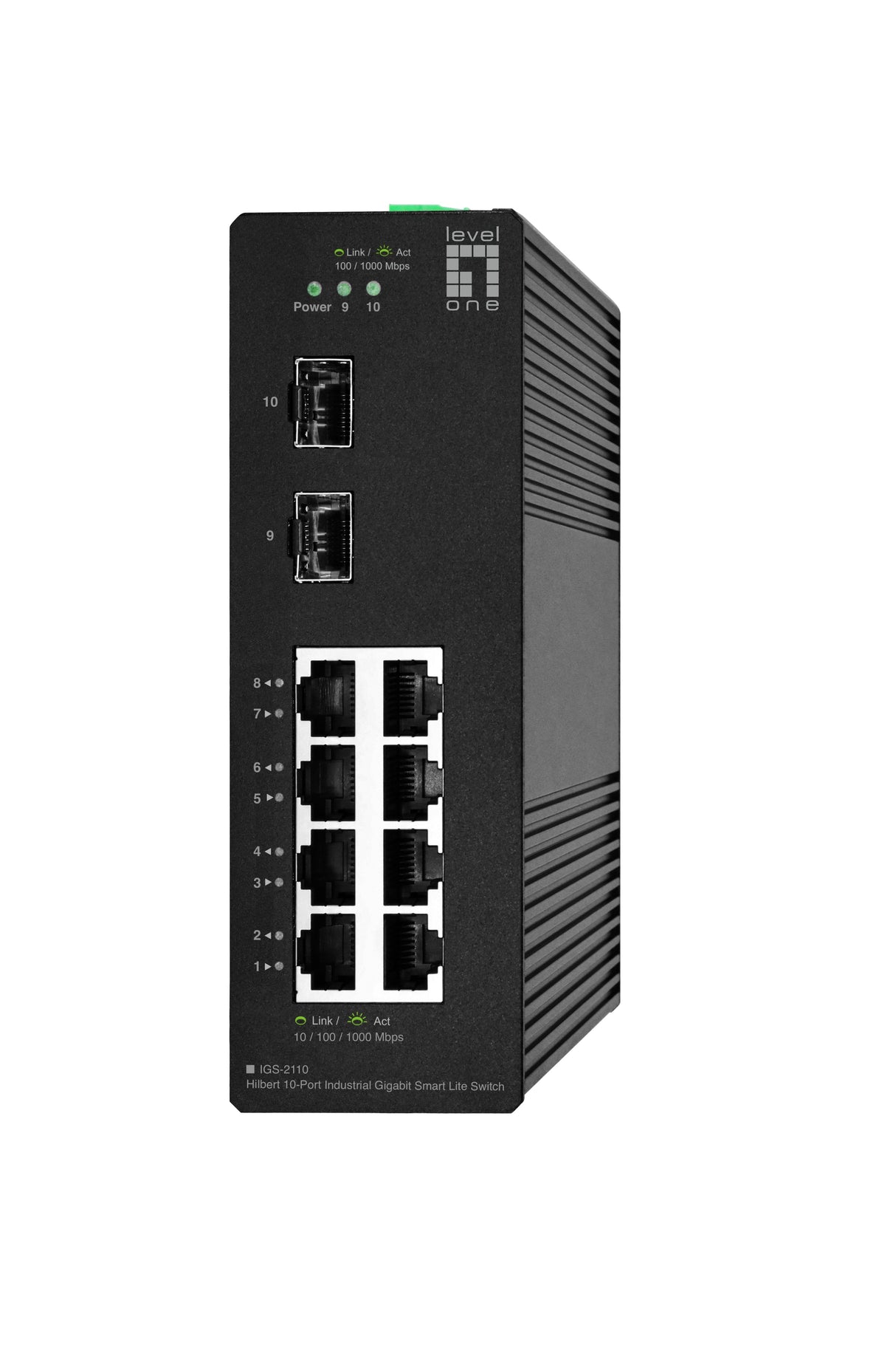 Levelone Switch 10x Ge Igs-2110 2xsfp, 8xrj45 Ports Sw
