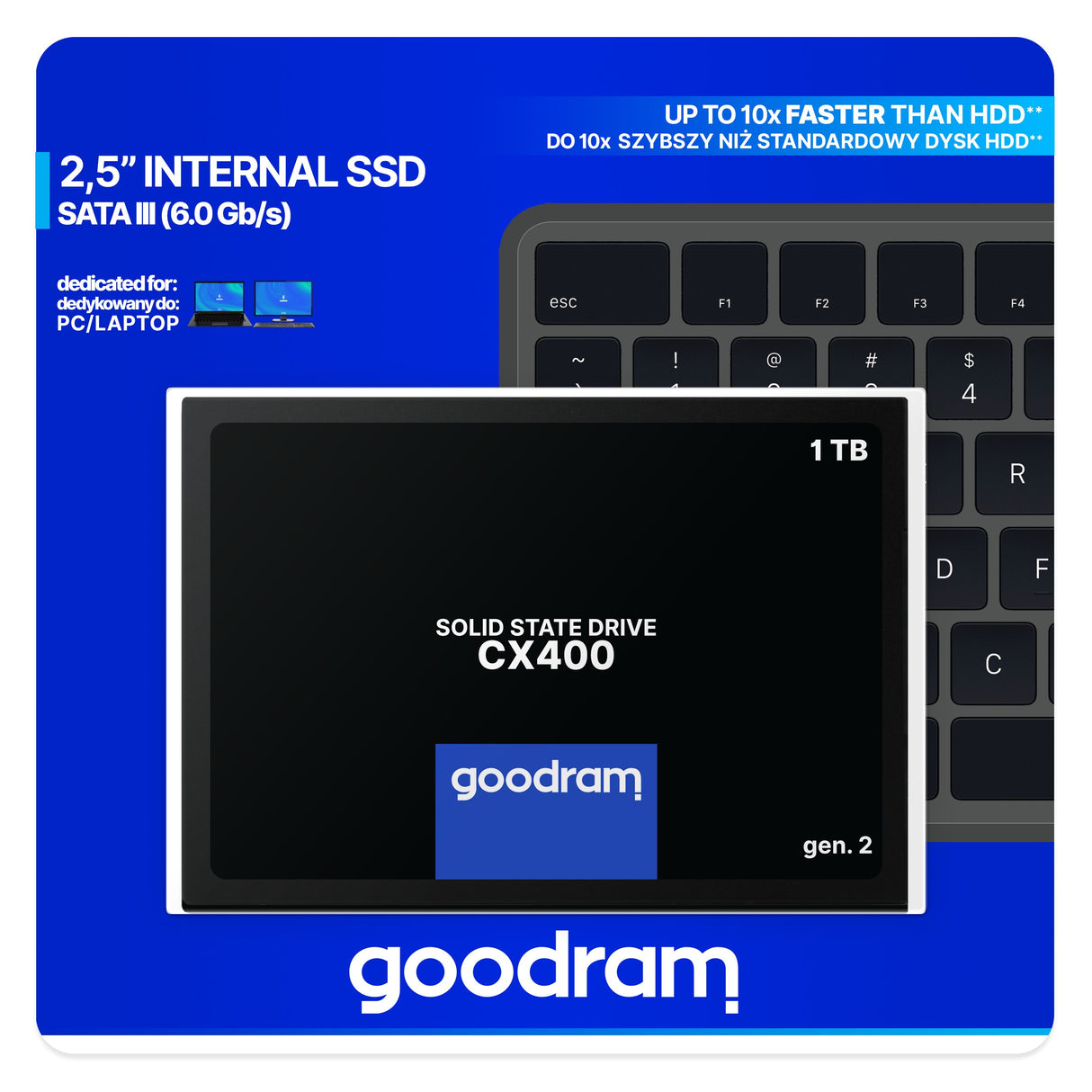 EAN 5908267923467 - Goodram CX400 gen.2 1 TB 2.5" Serial ATA III 3D TLC NAND imagen 7