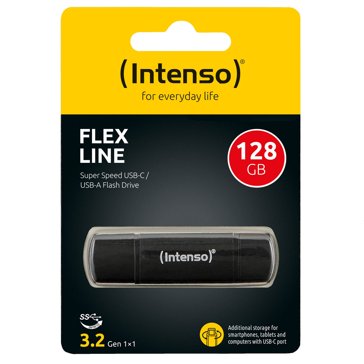 Intenso Usb Mick Flex Line 128gb Usb 3.2 Gen 1x1 Negro