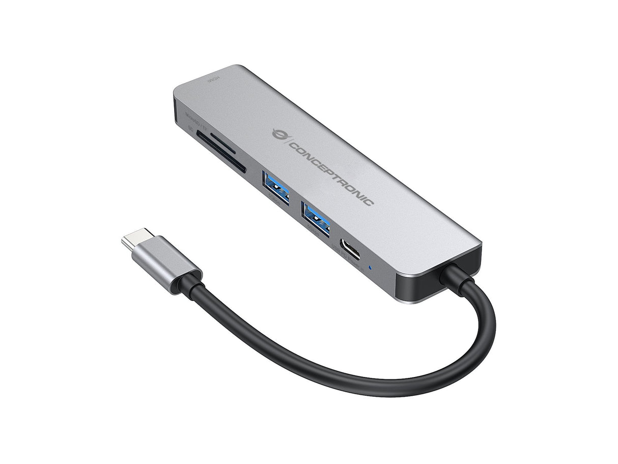EAN 4015867222812 - Conceptronic DONN02G base para portátil y replicador de puertos USB 3.2 Gen 1 (3.1 Gen 1) Type-C Aluminio imagen 7