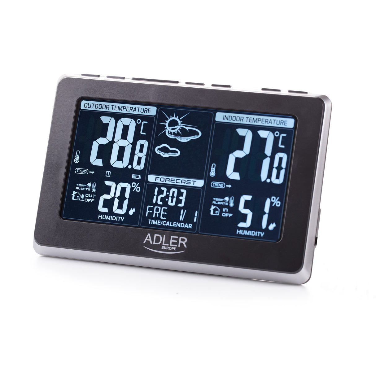 EAN 5902934836647 - Adler AD 1175 estación meteorológica digital Negro, Plata LCD AC/Batería imagen 2