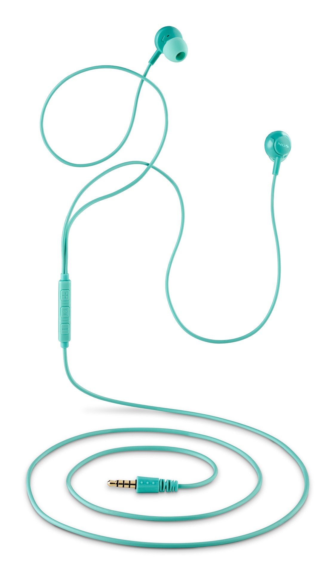 Auriculares Intrauditivos Ngs Cross Drift Con Micrófono Jack 3.5 Verdes