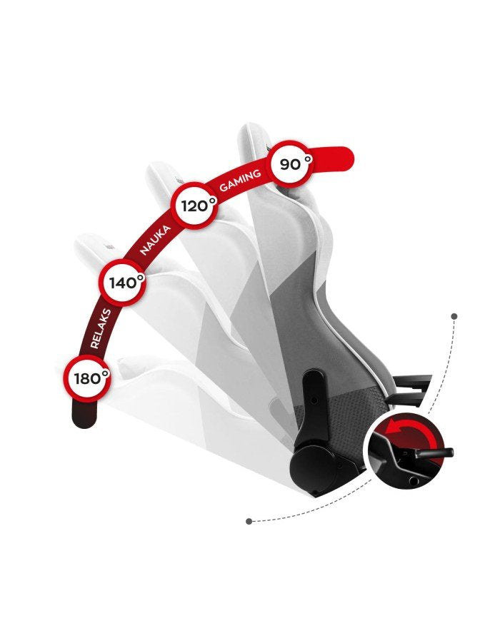 EAN 5903796012989 - Huzaro Force 6.2 Silla para videojuegos de PC Asiento (de seguridad) de butaca Gris, Blanco imagen 7