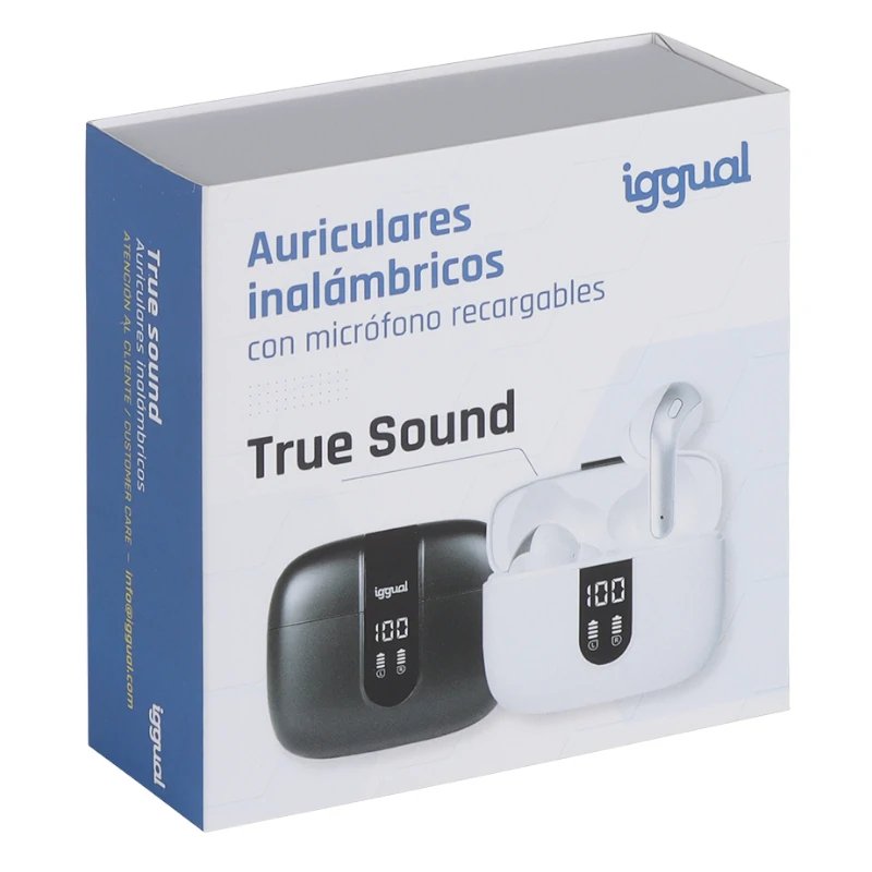 EAN 8435364319352 - iggual True Sound True Wireless Stereo (TWS) Dentro de oído Llamadas/Música Blanco imagen 4