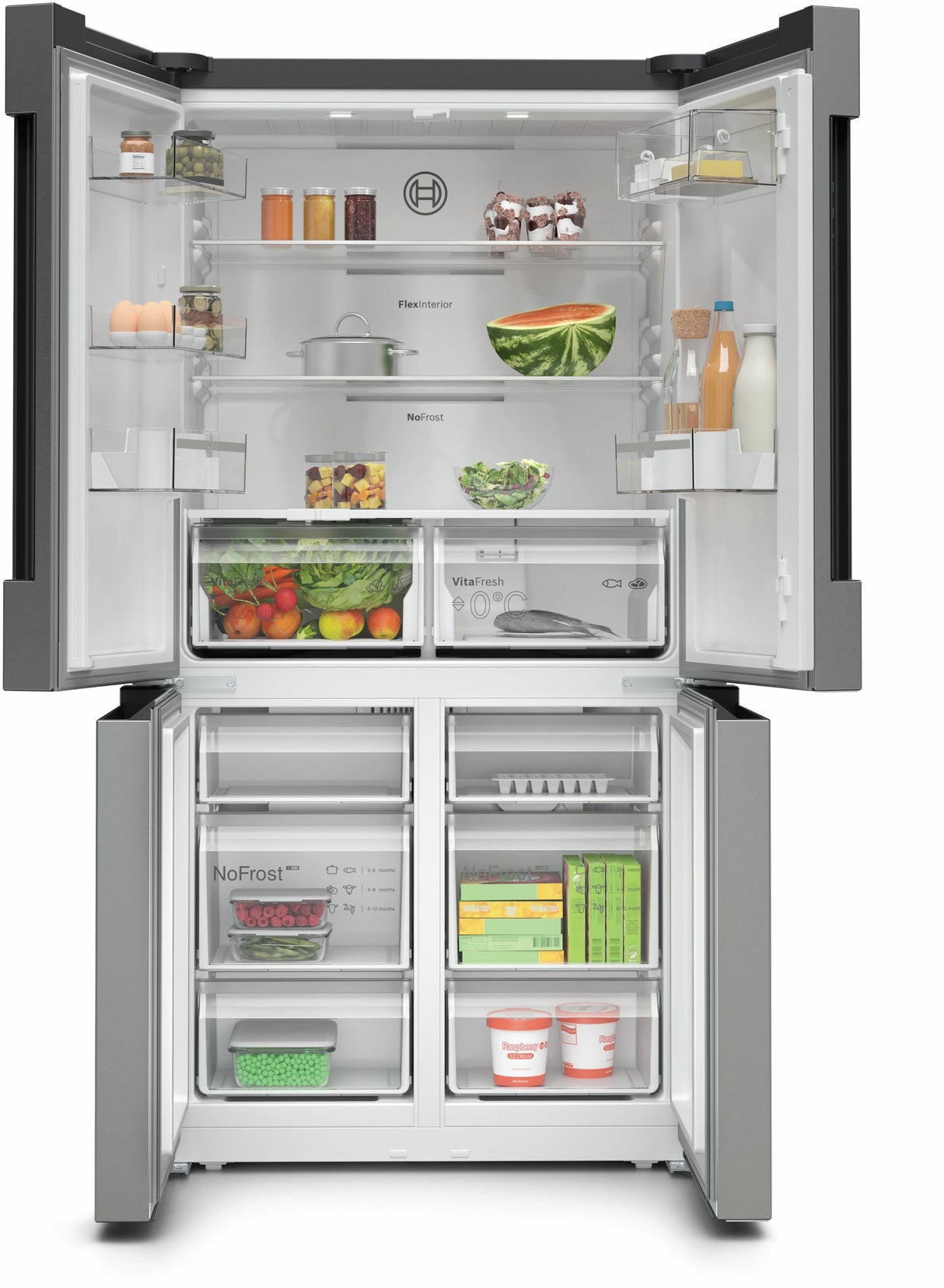 EAN 4242005264568 - Bosch Serie 4 KFN96VPEA nevera puerta lado a lado Independiente 605 L Acero inoxidable imagen 2