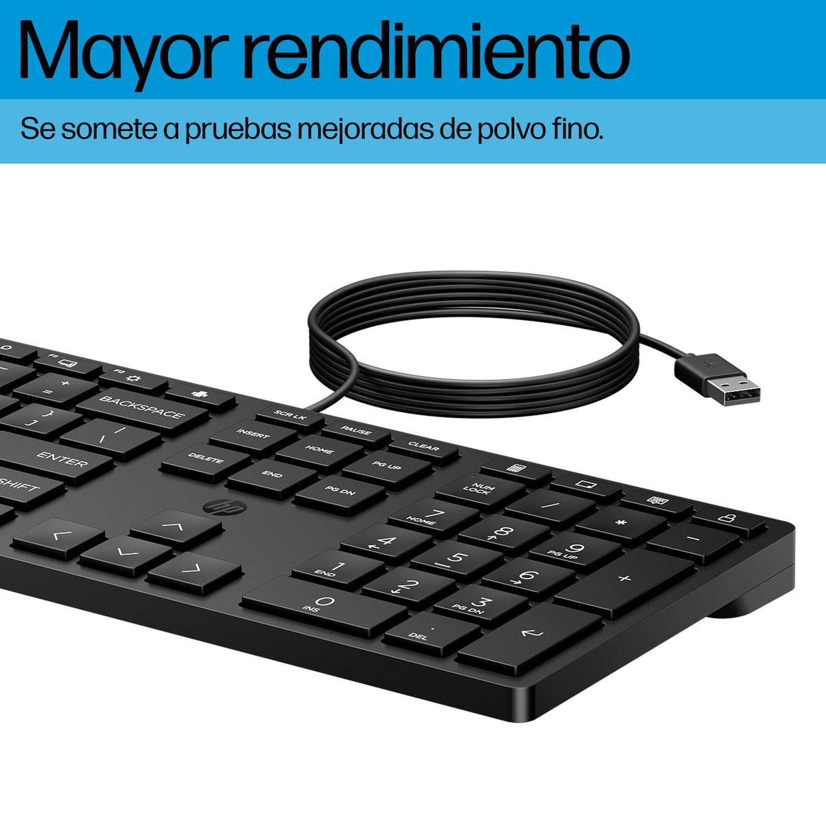 EAN 5715063730805 - HP 320K Wired Keyboard teclado Oficina USB Negro imagen 4