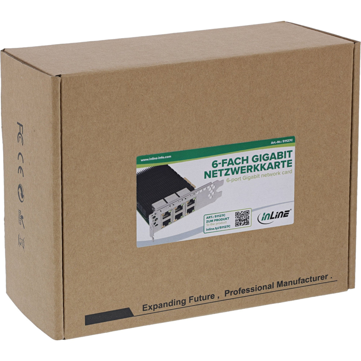 Inline 6-Vías Gigabit Tarjeta De Red - 6x Rj45 1 Gb/S - Pcie X4