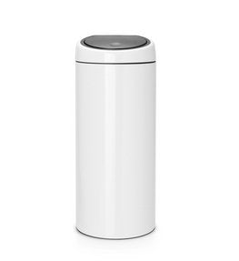 Brabantia Touch Bin, 30l Alrededor Plástico, Acero Inoxidable Blanco