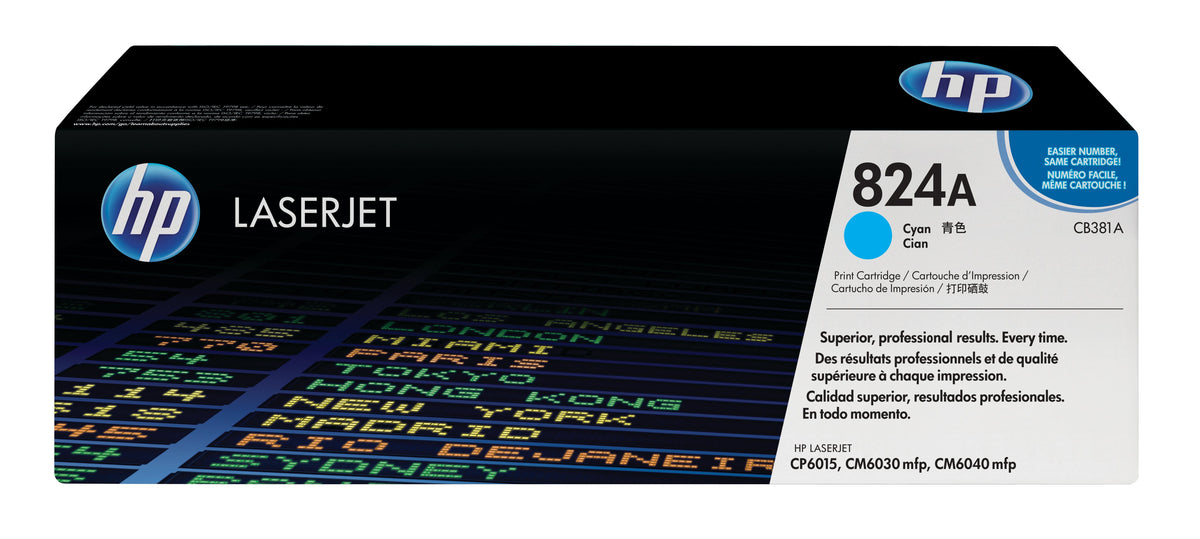 EAN 0882780459120 - HP 824A Cyan Original LaserJet Toner Cartridge cartucho de tóner 1 pieza(s) imagen 1