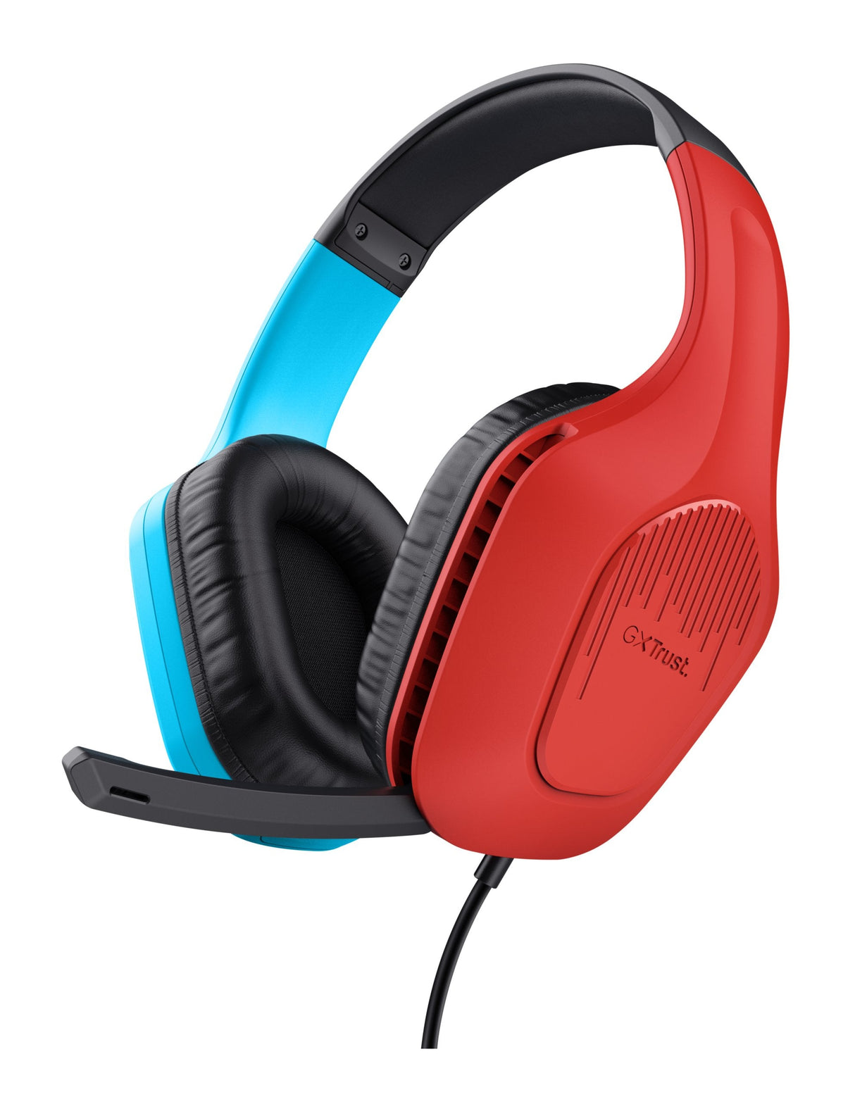 Auriculares Gaming Con Micrófono Trust Gaming Gxt 416s Zirox Jack 3.5 Azules Y Rojos
