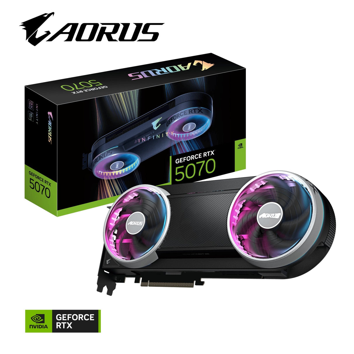 Nvidia Geforce - Rtx5070 - 12go Gddr7 - 1 X Hdmi - 3 X Displayport - Pci Express 5.0 - Halo Rgb