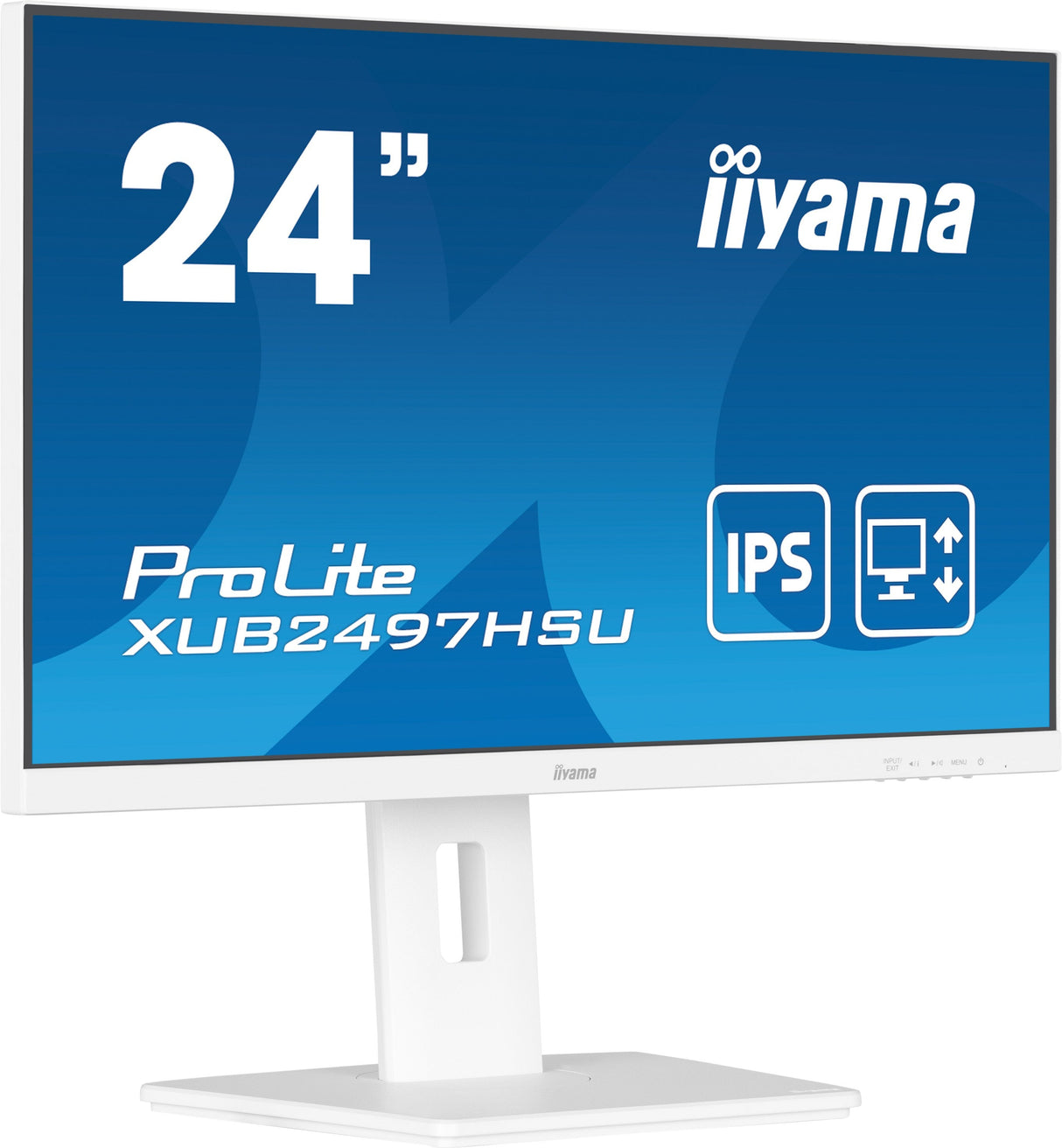 Iiyama Xub2497hsu-W2 24" Ips Fhd 100hz Adaptive Sync 300cd M2 1ms Hdmi Dp 2xusb 2.0 Speakers 15cm Height Adj. Stand White
