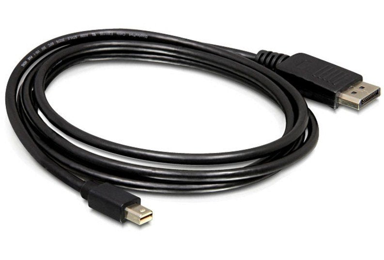 Delock Cable Mini Displayport -> Displayport 2m M/M Black Dp 4k 60hz