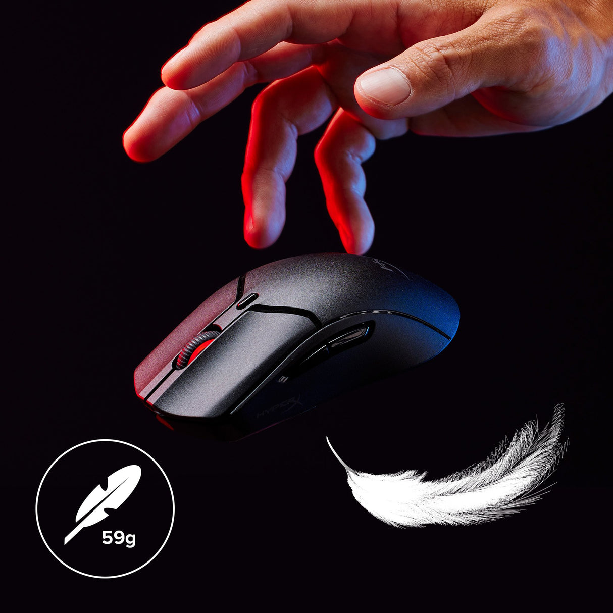 EAN 0197192120217 - HyperX Pulsefire Haste 2 Mini Wireless Black Gaming Mouse ratón Juego Ambidextro RF Wireless + Bluetooth imagen 11