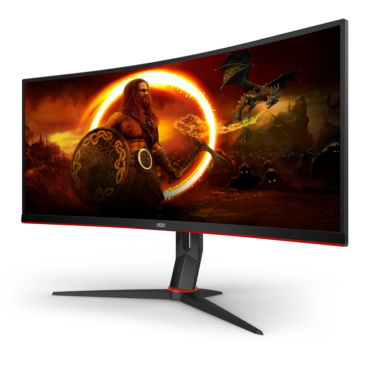 EAN 4038986117005 - AOC G2 CU34G2X/BK pantalla para PC 86,4 cm (34") 3440 x 1440 Pixeles Quad HD LED Negro, Rojo imagen 5