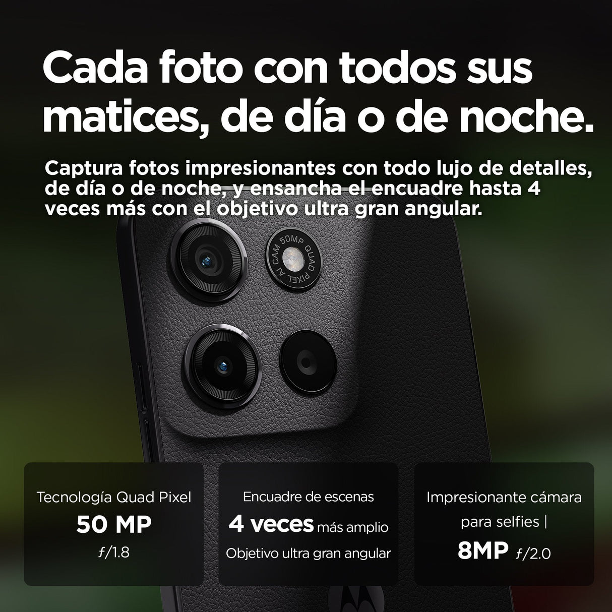 Smartphone Motorola Moto G15 128gb Android 15, Símil Piel, 4 Gb 840023280955