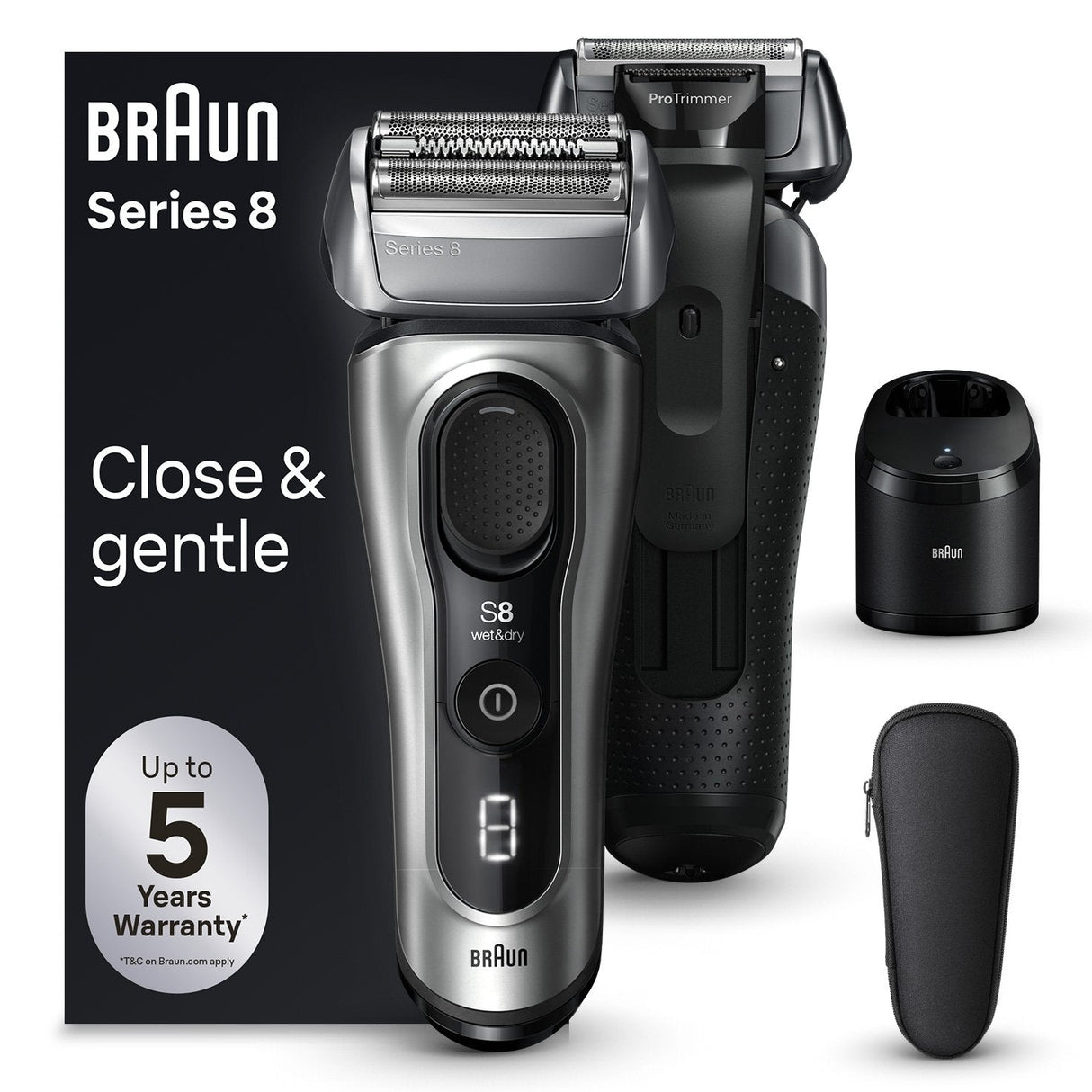 Braun Series 8 8567cc, Plata Navaja/Negro 8567cc