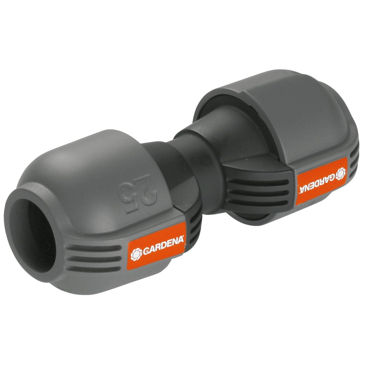 Gardena 2775-20 Sprinklersystem Conector Pieza 25mm, Conexión Gris / Negro
