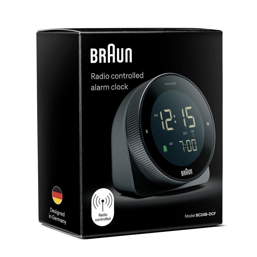 Reloj Radio Braun Bc 24 B Dcf Alarma Negra