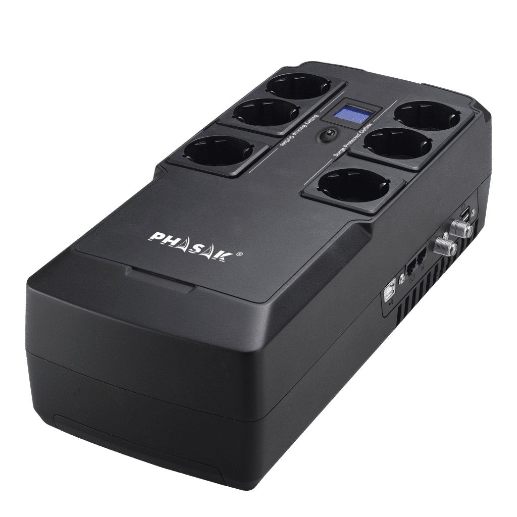 Sai Línea Interactiva Phasak Kryptos 800 Va 480w 6 Salidas Formato Bloque