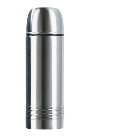 Emsa 618 10 16 00 Termo 1 L Acero Inoxidable, Botella Thermo Acero Fino, 1 L, Acero Inoxidable, 12 H, 24 H, 9 Cm, 300 Mm