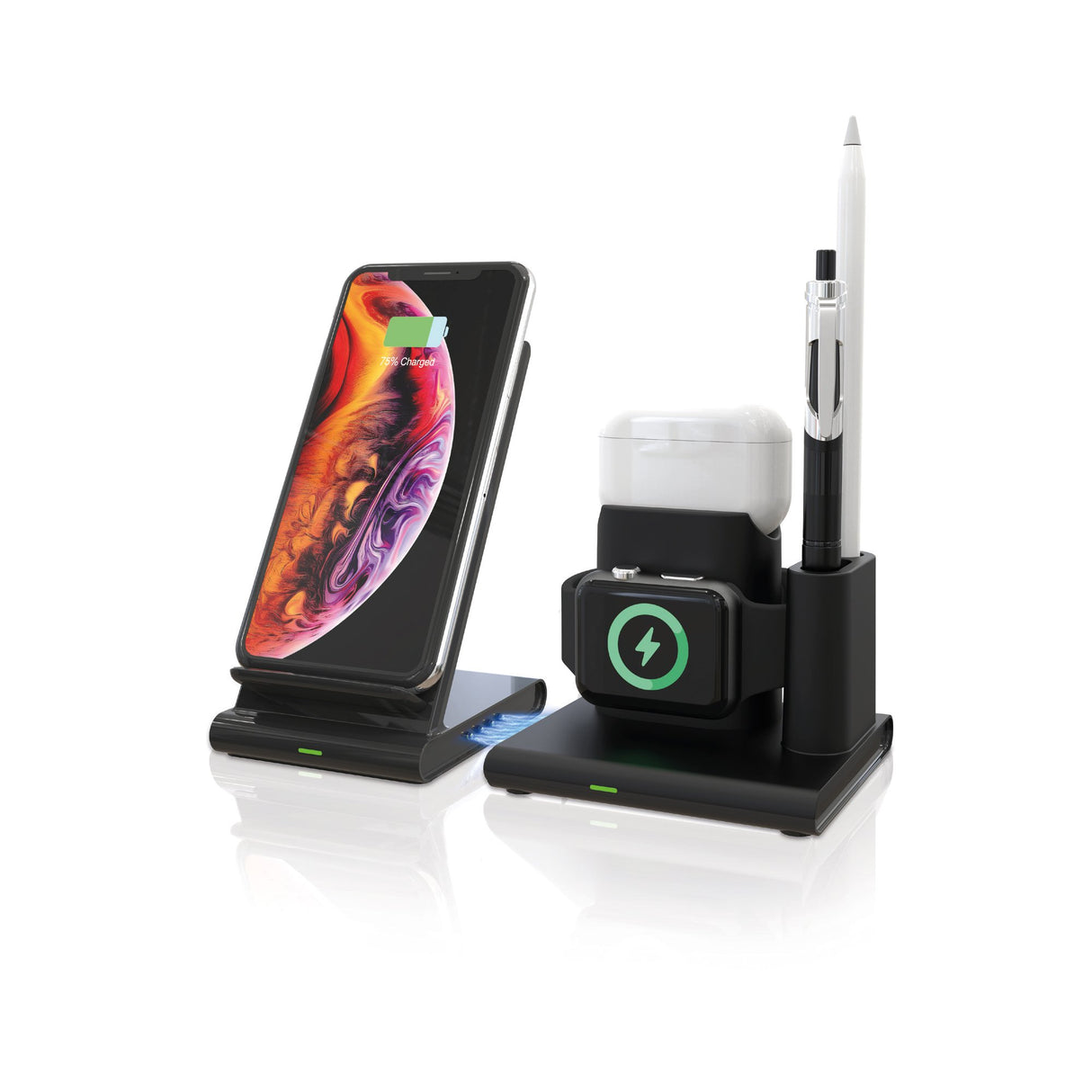 EAN 4040895010612 - RealPower ChargeAIR Connect Smartphone, Reloj inteligente, Tableta Negro USB Cargador inalámbrico Interio imagen 1