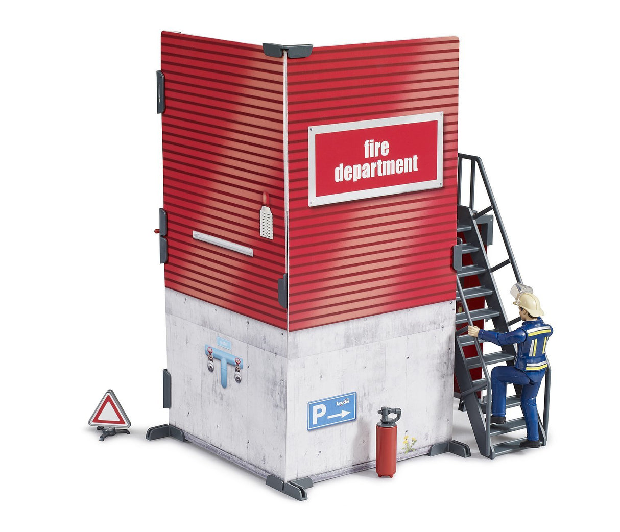 Estación De Bomberos Bruder Bworld Con Bombero 62702
