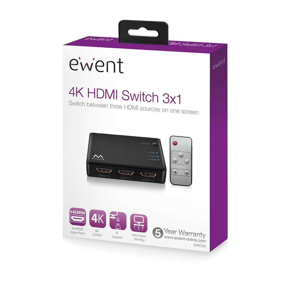 EAN 8054392618710 - Ewent EW3730 interruptor de video HDMI imagen 4