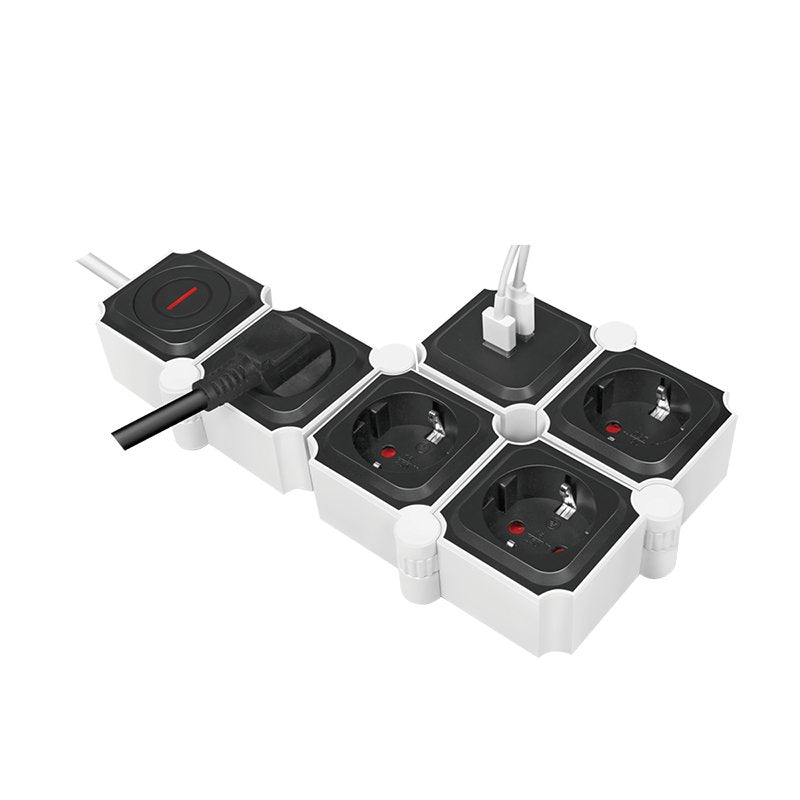 Regleta De Enchufes De 4 Vías Logilink, 4xcee 7/3 + 2xusb-A, 1,5 M